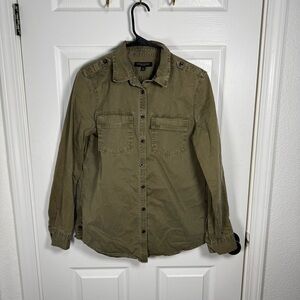 Banana Republic Khaki Button-Down Shirt‎